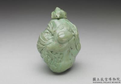 图片[2]-Turquoise snuff bottle in the shape of a partially opened pomegranate, 18th century, Qing dynasty-China Archive